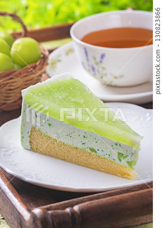 Pickled green mango mousse cake 130823866