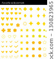 A series of simple bookmark and favorite icons 130823965