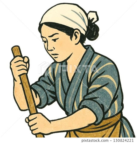 身著傳統服裝工作的婦女 130824221