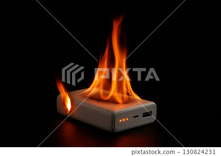 Mobile battery catches fire 130824231
