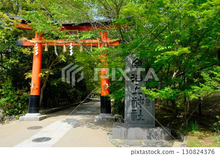 Ujikami Shrine with fresh greenery 130824376