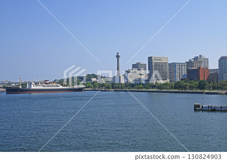 Yokohama Minato Mirai 21 and Yokohama Port 130824903