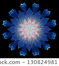 Sacred Geometry Mandala, Blue Illustration, Healing Art 130824981