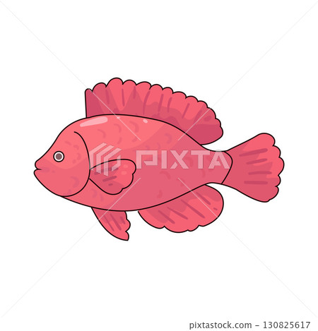 illustration of red fish illustration of red fish 130825617