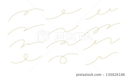 Hand-drawn stylish lines, abstract decorative illustration set, doodle, wavy lines, decoration Hand-drawn stylish lines, abstract decorative illustration set, doodle, wavy lines, decoration 130826186