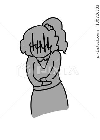 肚子痛的女孩 130826333