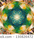 Fantasy Mandala Green Mandala Illustration Sacred Geometry Healing Art 130826472