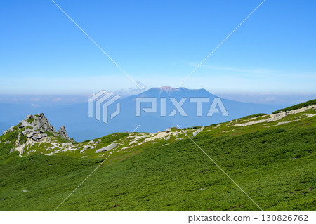 [Nagano Prefecture] Central Alps: Mt. Ontake seen from Gokurakudaira in summer 130826762