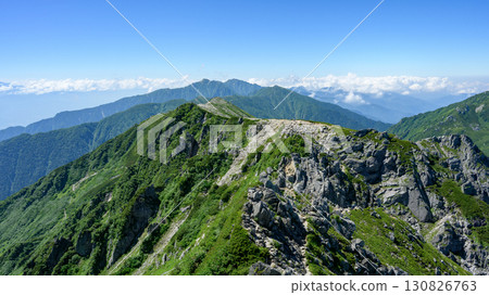[長野縣]中央阿爾卑斯山 - 從寶劍山眺望的夏季宇都木山 130826763
