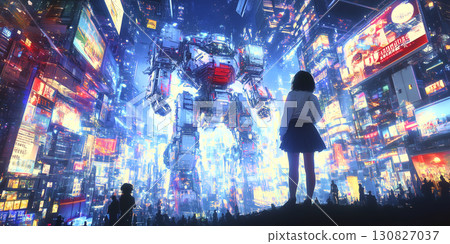 生活在未來城市的女孩 130827037