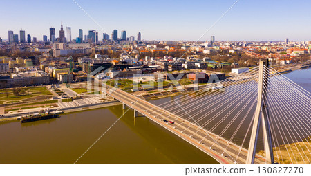 Aerial view of Warsaw cityscape at sunny day Aerial view of Warsaw cityscape at sunny day 130827270