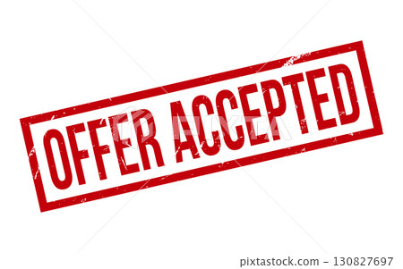 Red Offer Accepted Rubber Stamp Seal Vector Red Offer Accepted Rubber Stamp Seal Vector 130827697