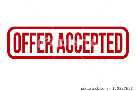 Offer Accepted Rubber Stamp Seal Vector Offer Accepted Rubber Stamp Seal Vector 130827698