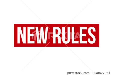Red New Rules Rubber Stamp Seal Vector 130827941