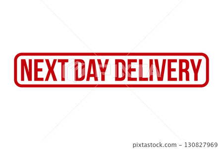 Red Next Day Delivery Rubber Stamp Seal Vector Red Next Day Delivery Rubber Stamp Seal Vector 130827969