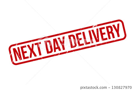 Next Day Delivery Rubber Stamp Seal Vector Next Day Delivery Rubber Stamp Seal Vector 130827970