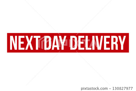 Next Day Delivery Rubber Stamp Seal Vector Next Day Delivery Rubber Stamp Seal Vector 130827977