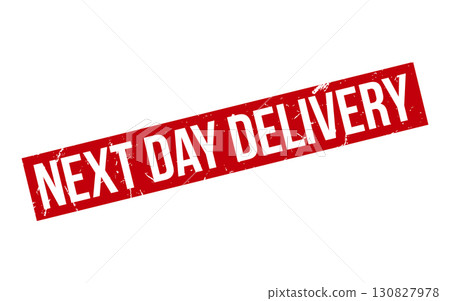 Next Day Delivery Rubber Stamp Seal Vector Next Day Delivery Rubber Stamp Seal Vector 130827978