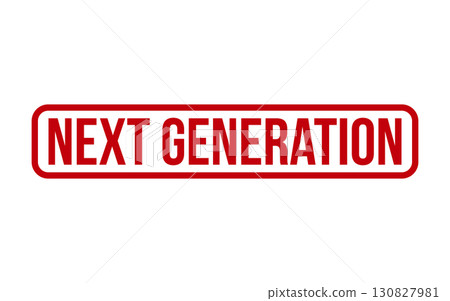 Red Next Generation Rubber Stamp Seal Vector 130827981