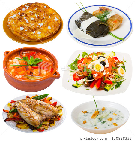 Dishes of traditional Bulgarian cuisine Dishes of traditional Bulgarian cuisine 130828335