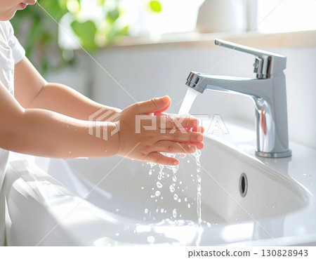 洗手、兒童、水槽 130828943