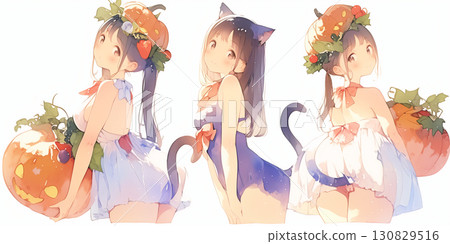 享受萬聖節的女孩 130829516