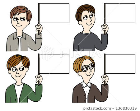 拿著國旗的男人 130830319