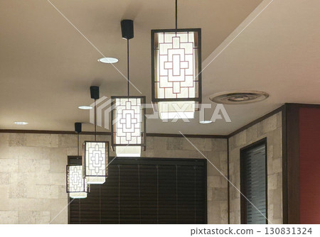 Multiple Asian modern pendant lights 130831324