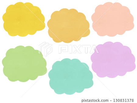 Colorful fluffy frame illustration material 130831378