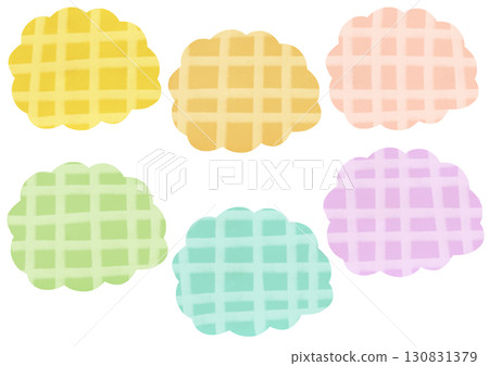 Colorful fluffy frame illustration material 130831379