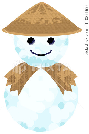 Two-tiered snowman and lots of fun decorations 130831655