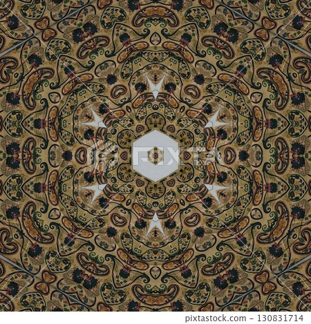 Turkish embroidery and batik art work for screen printing carpet, rug, fabric, tiles and flooring. Pattern design for the home decor, wrapping paper, curtains, wall covering etc 130831714