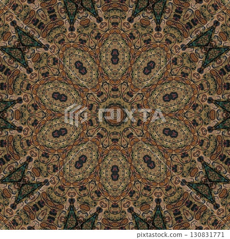 Turkish embroidery and batik art work for screen printing carpet, rug, fabric, tiles and flooring. Pattern design for the home decor, wrapping paper, curtains, wall covering etc 130831771
