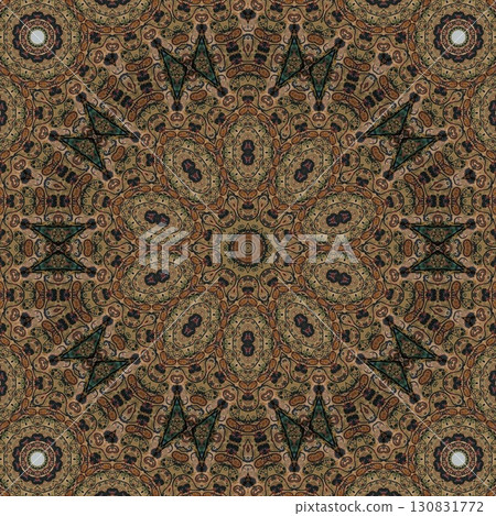 Turkish embroidery and batik art work for screen printing carpet, rug, fabric, tiles and flooring. Pattern design for the home decor, wrapping paper, curtains, wall covering etc 130831772