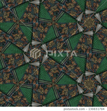 Turkish embroidery and batik art work for screen printing carpet, rug, fabric, tiles and flooring. Pattern design for the home decor, wrapping paper, curtains, wall covering etc 130831784