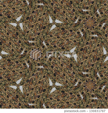 Turkish embroidery and batik art work for screen printing carpet, rug, fabric, tiles and flooring. Pattern design for the home decor, wrapping paper, curtains, wall covering etc 130831787