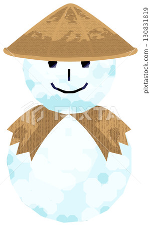 Two-tiered snowman and lots of fun decorations 130831819