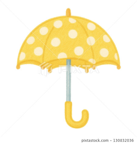 [雨季]圓點雨傘的插圖 130832036