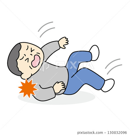跌倒的老年人 130832096