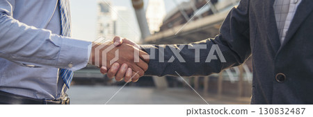 Banner Trust honesty business customer handshake together promise partner. Panorama Businessman teamwork diversity solidarity team Partner hands together. Team meeting shaking hands with copy space Banner Trust honesty business customer handshake together promise partner. Panorama Businessman teamwork diversity solidarity team Partner hands together. Team meeting shaking hands with copy space 130832487