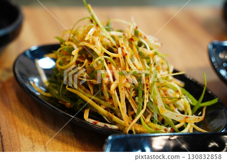 Korean Scallion Salad, Fresh and Spicy Side Dish 130832858