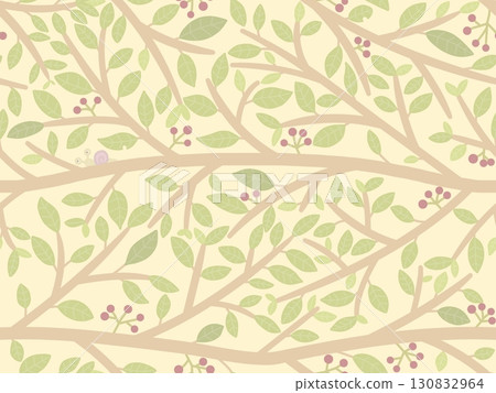 Seamless pattern of tree branches F-2 130832964
