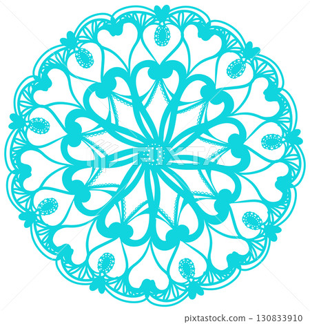 Cute light blue lace illustration Cute light blue lace illustration 130833910