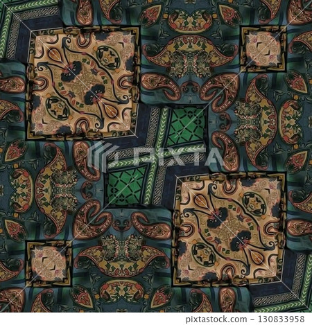 Turkish embroidery and batik art work for screen printing carpet, rug, fabric, tiles and flooring. Pattern design for the home decor, wrapping paper, curtains, wall covering etc Turkish embroidery and batik art work for screen printing carpet, rug, fabric, tiles and flooring. Pattern design for the home decor, wrapping paper, curtains, wall covering etc 130833958