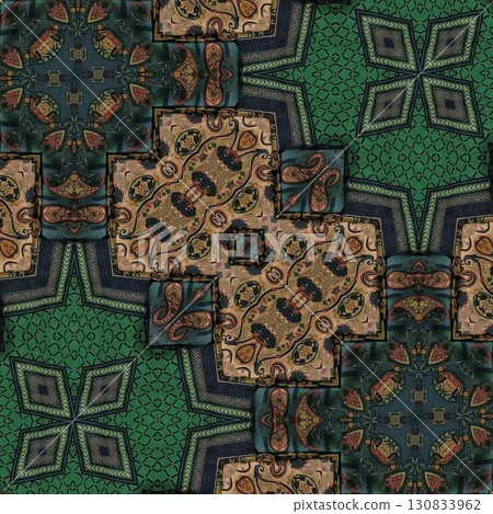 Turkish embroidery and batik art work for screen printing carpet, rug, fabric, tiles and flooring. Pattern design for the home decor, wrapping paper, curtains, wall covering etc Turkish embroidery and batik art work for screen printing carpet, rug, fabric, tiles and flooring. Pattern design for the home decor, wrapping paper, curtains, wall covering etc 130833962