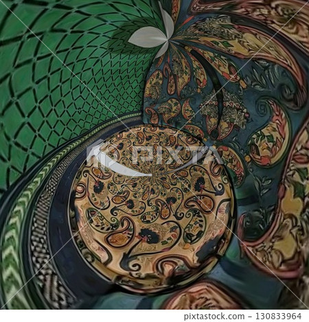Turkish embroidery and batik art work for screen printing carpet, rug, fabric, tiles and flooring. Pattern design for the home decor, wrapping paper, curtains, wall covering etc Turkish embroidery and batik art work for screen printing carpet, rug, fabric, tiles and flooring. Pattern design for the home decor, wrapping paper, curtains, wall covering etc 130833964