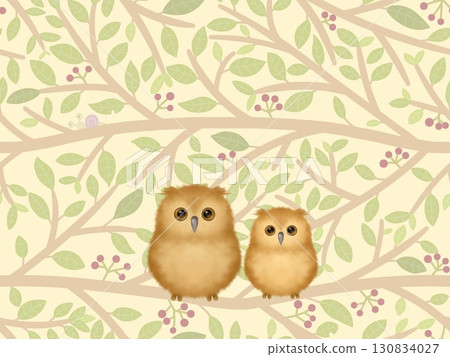 貓頭鷹棲息在樹枝上 G-4 貓頭鷹棲息在樹枝上 G-4 130834027