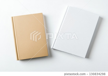 3D mockup of a two closed books. White and brown clean book covers template isolated on white. Hardcover book mockup. Plain blank notebook for Branding. Mockup for Design or Presentation. Brochure 3D mockup of a two closed books. White and brown clean book covers template isolated on white. Hardcover book mockup. Plain blank notebook for Branding. Mockup for Design or Presentation. Brochure 130834298