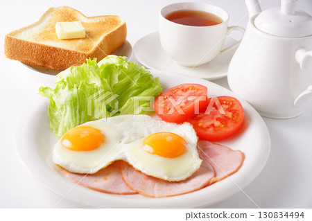 Ham Egg Breakfast Ham Egg Breakfast 130834494