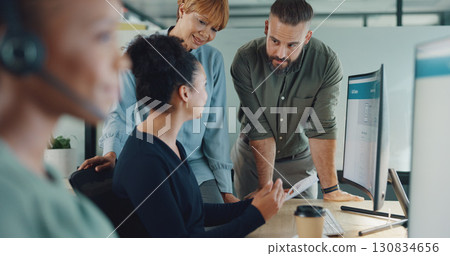 People, documents and teamwork for call center planning, telecom sales and schedule or workflow management in office. Agency or business employees, paperwork and manager advice for e commerce profit People, documents and teamwork for call center planning, telecom sales and schedule or workflow management in office. Agency or business employees, paperwork and manager advice for e commerce profit 130834656